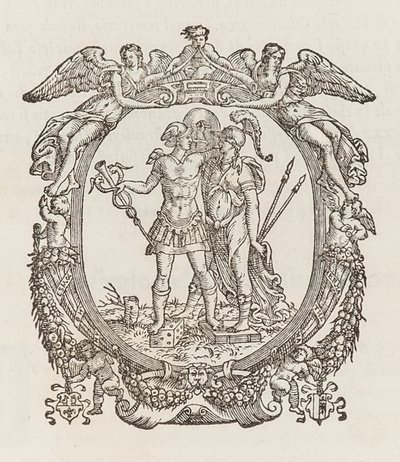 Printers device used by Gualtiro Scotto printers in Venice between 1550 to 1555 by Italian School